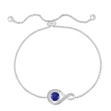 September Birthstone Infinity Bolo Bracelet