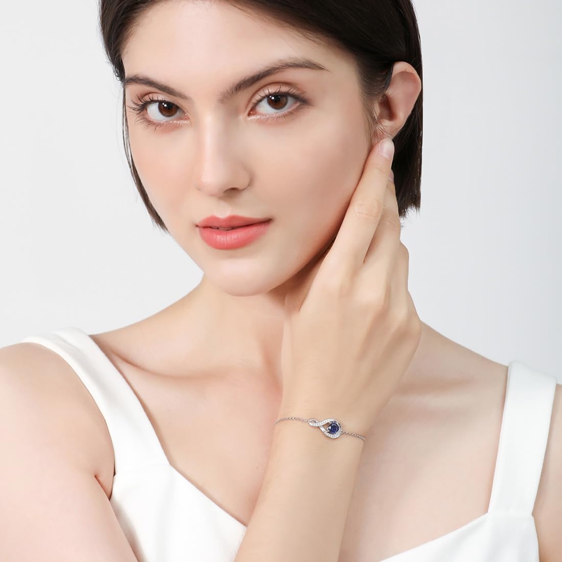 September Birthstone Infinity Bolo Bracelet