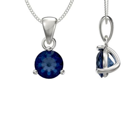 September Birthstone Pendant Necklace