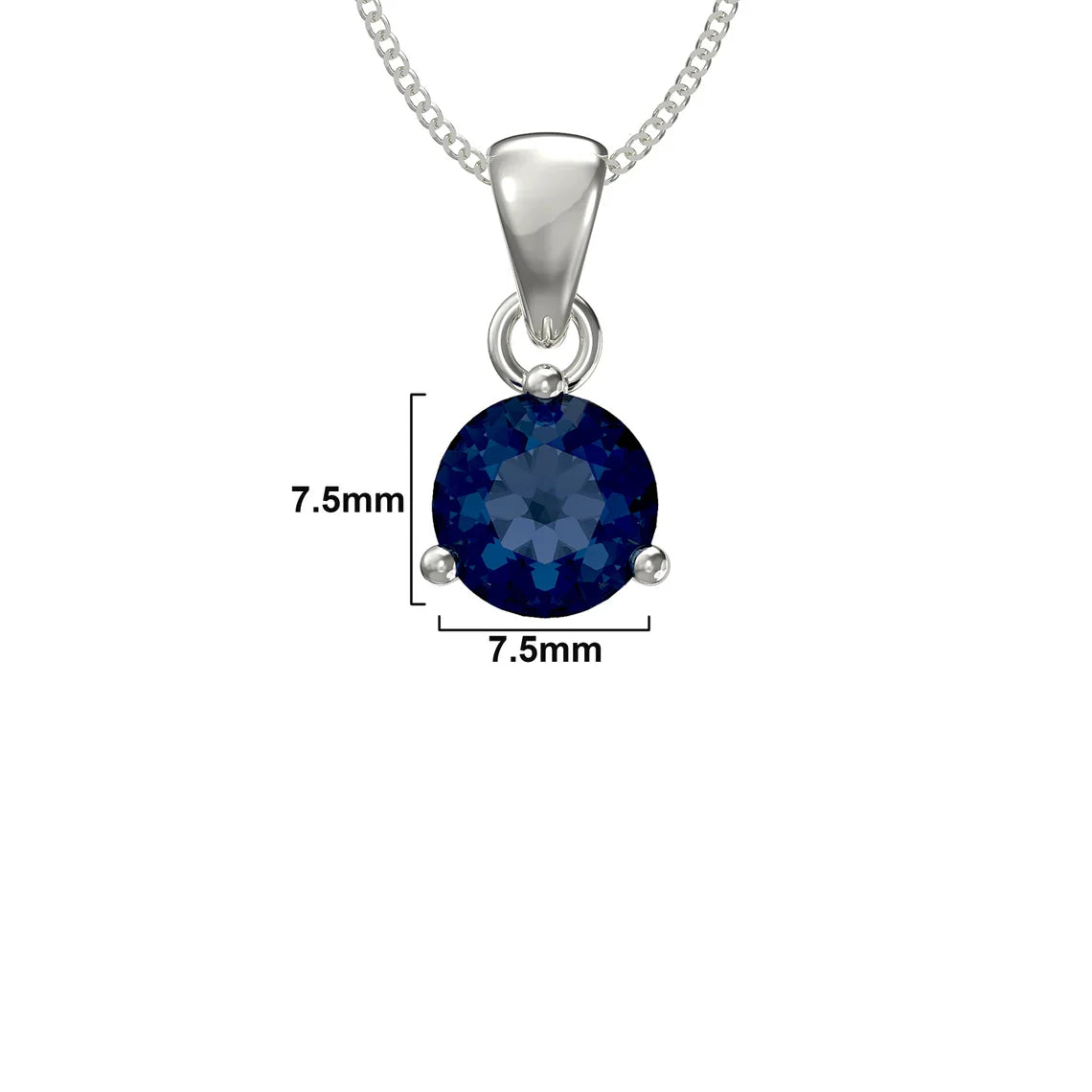 September Birthstone Pendant Necklace
