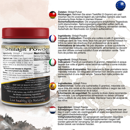 Pure Himalayan Shilajit Powder Fulvic Acid Humic Acid and Minerals 3.5 Oz (100g)