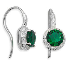 Emerald Halo Drop Earrings