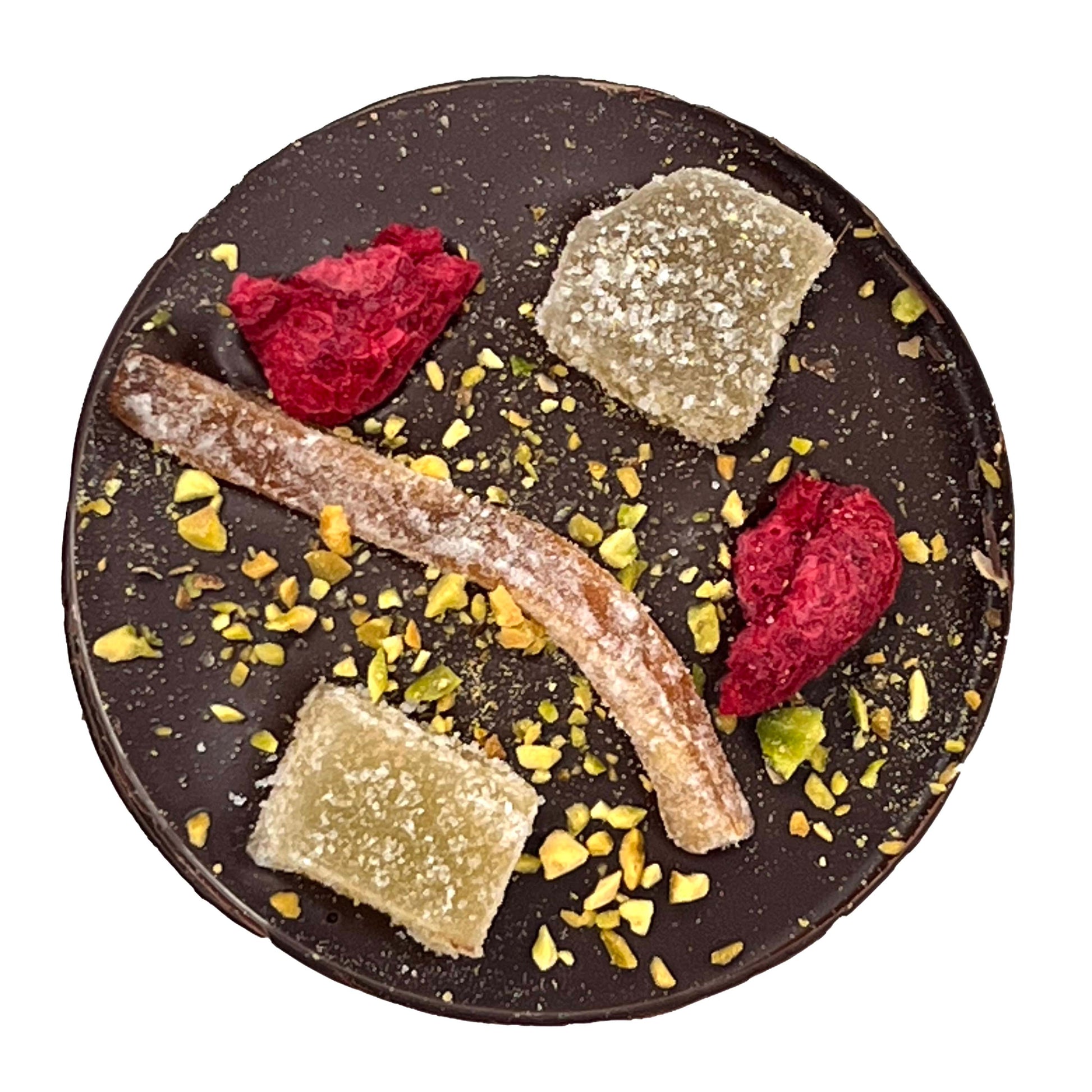 Giant Mendiants in Dark Chocolate