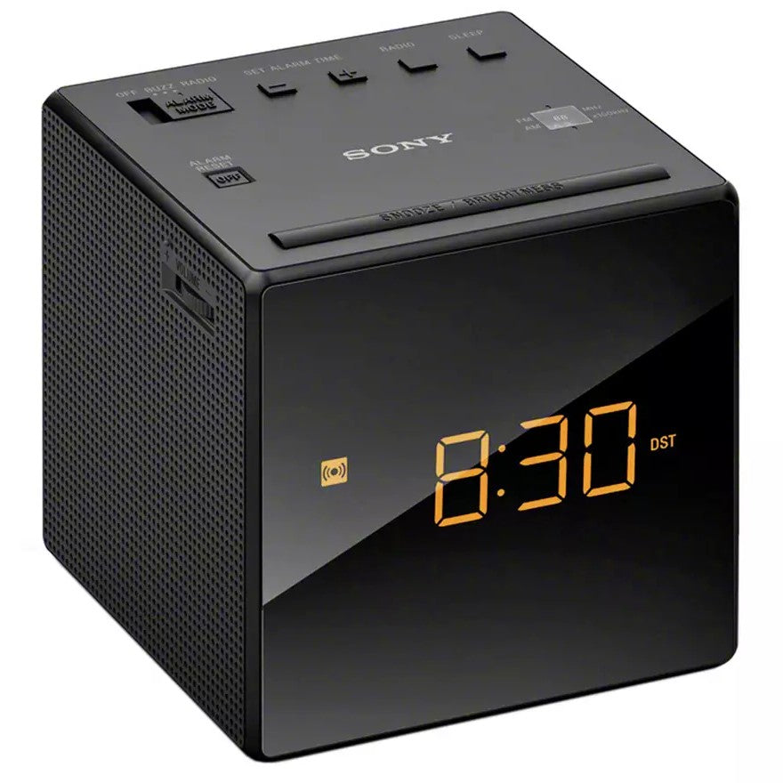 Sony ICF-C1B cube FM/AM clock radio with LED display, dual alarm & sleep timer. Stylish & reliable. Shop now at New, Used and More!