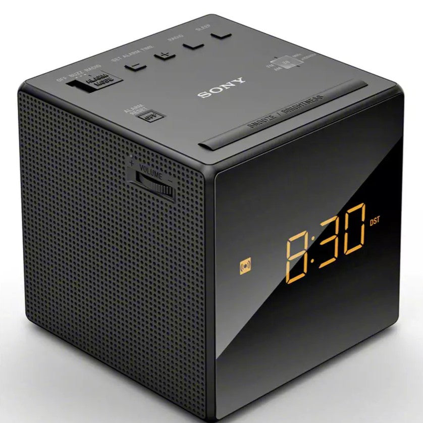 Sony ICF-C1B cube FM/AM clock radio with LED display, dual alarm & sleep timer. Stylish & reliable. Shop now at New, Used and More!