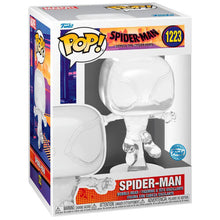 Funko Pop! Spider-Man figure packaging with white spider-Man figure inside