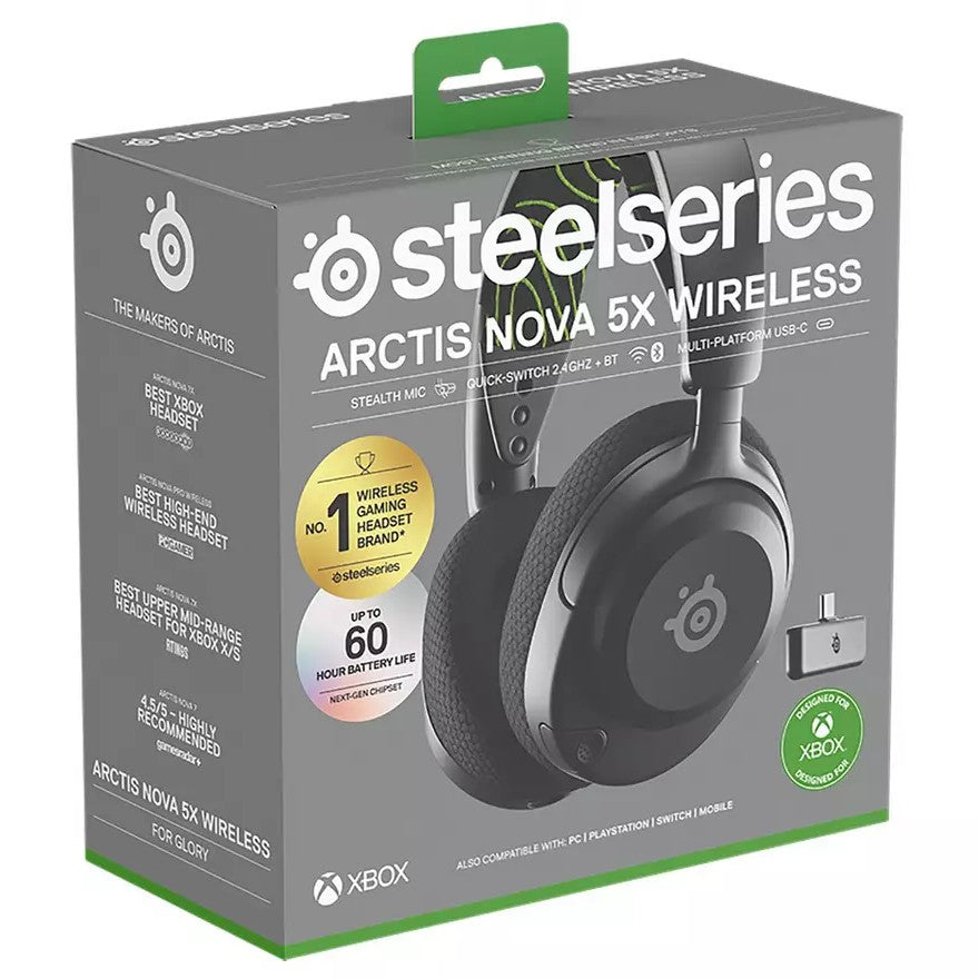 SteelSeries Arctis Nova 5X Wireless Gaming Headset for Xbox, PC, PS5 & Switch. High-fidelity sound & AI mic. Shop now at New, Used and More!