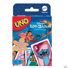 UNO Lilo & Stitch card game packaging with Disney characters on a white background