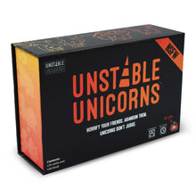 Box of 'Unstable Unicorns' game by Unstable Games on a white background