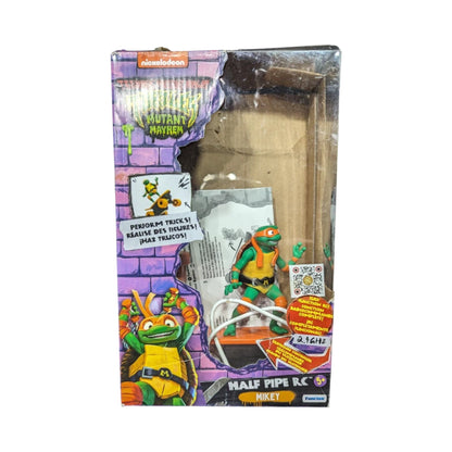 Pre-owned TMNT Mutant Mayhem Half Pipe RC Mikey in very good condition. Includes RC figure, controller & charger. Box damaged. Shop at New, Used and More!