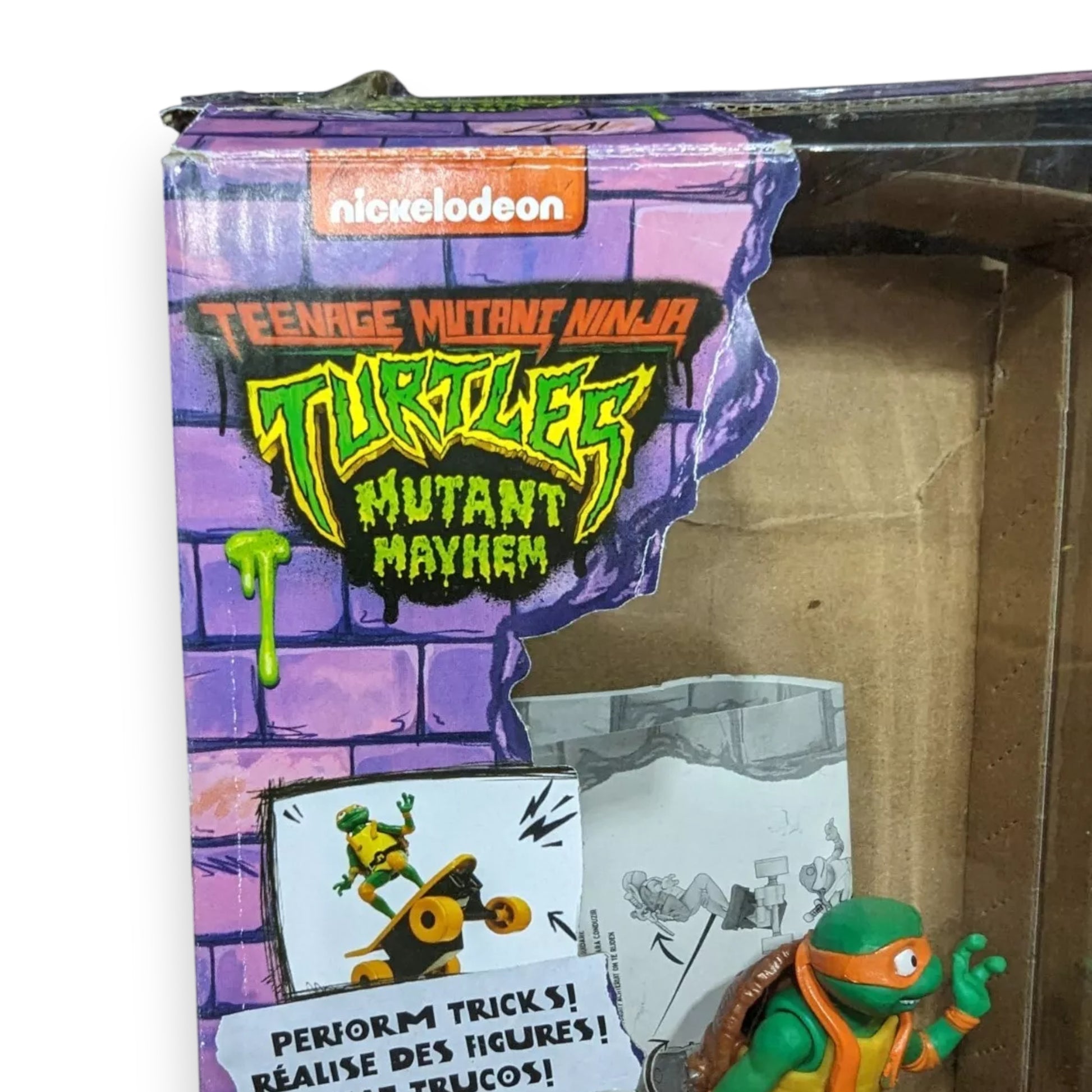 Pre-owned TMNT Mutant Mayhem Half Pipe RC Mikey in very good condition. Includes RC figure, controller & charger. Box damaged. Shop at New, Used and More!