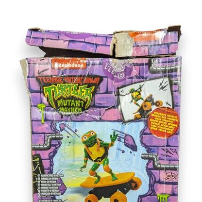 Pre-owned TMNT Mutant Mayhem Half Pipe RC Mikey in very good condition. Includes RC figure, controller & charger. Box damaged. Shop at New, Used and More!