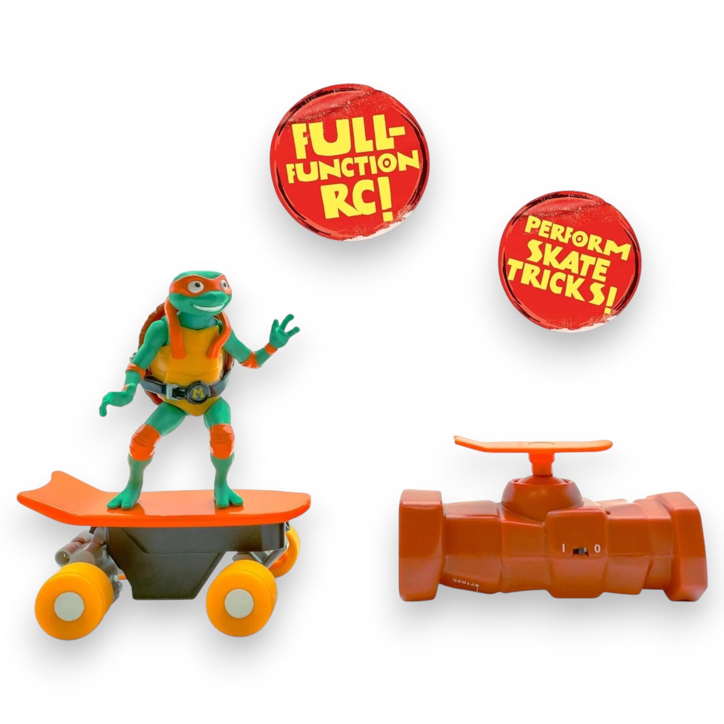 Pre-owned TMNT Mutant Mayhem Half Pipe RC Mikey in very good condition. Includes RC figure, controller & charger. Box damaged. Shop at New, Used and More!