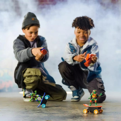 Pre-owned TMNT Mutant Mayhem Half Pipe RC Mikey in very good condition. Includes RC figure, controller & charger. Box damaged. Shop at New, Used and More!