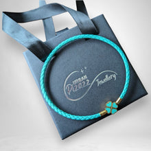 Teal Clover Leaf Charm Bracelet