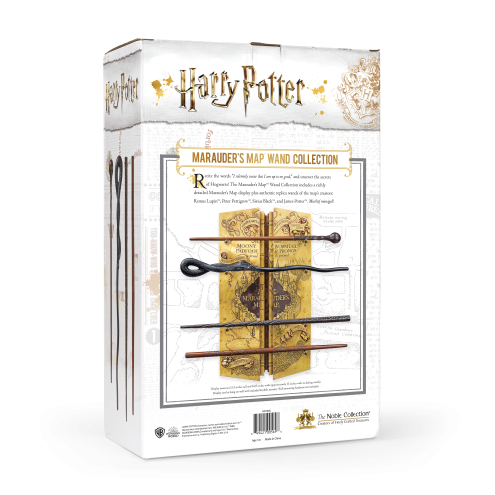 Boxed set of Harry Potter Marauder's Map and Wand Collection on a white background