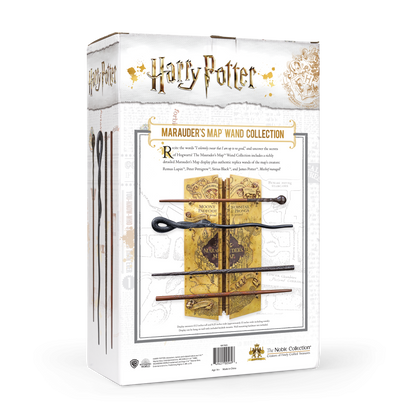 Boxed set of Harry Potter Marauder's Map and Wand Collection on a white background