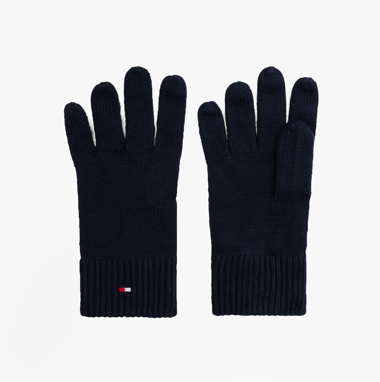 Tommy Hilfiger Mens Flag Embroidery Gloves With Cashmere Navy