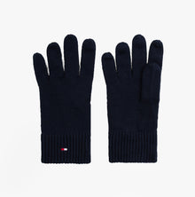 Tommy Hilfiger Mens Flag Embroidery Gloves With Cashmere Navy