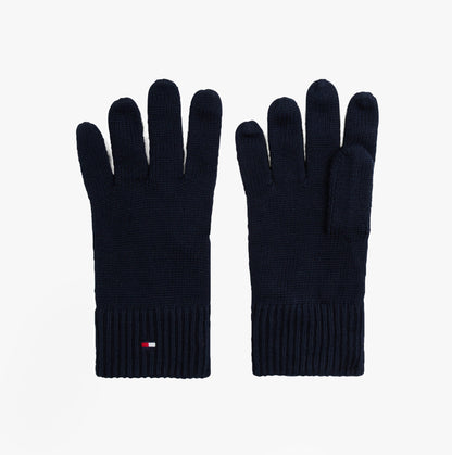 Tommy Hilfiger Mens Flag Embroidery Gloves With Cashmere Navy