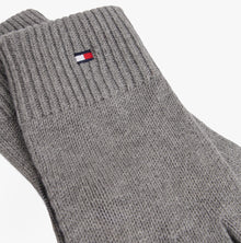 Tommy Hilfiger Mens Flag Embroidery Gloves With Cashmere Grey