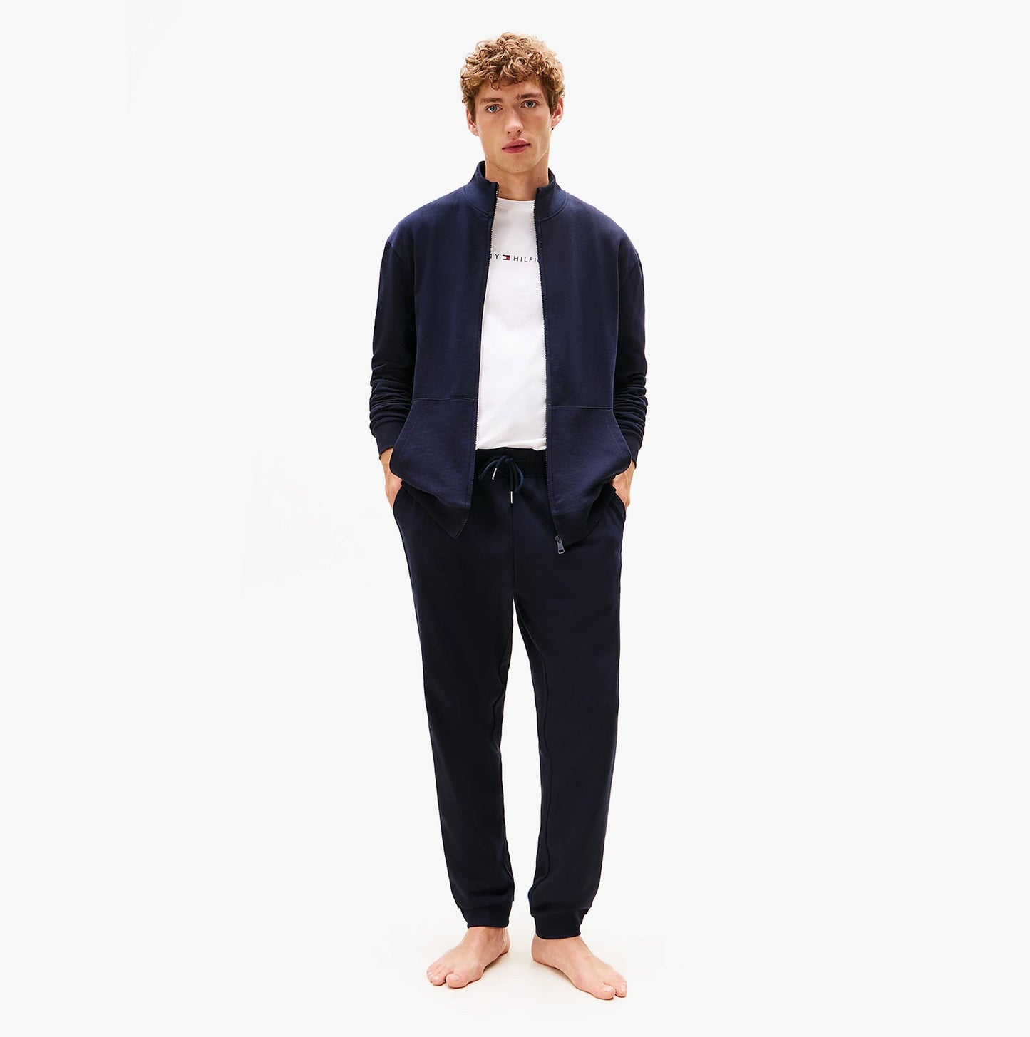 Tommy Hilfiger TH Original Mens Logo Lounge Joggers Desert Sky