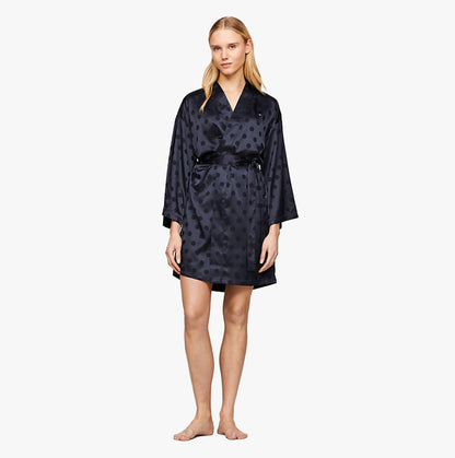 Tommy Hilfiger KIMONO POLKA DOTS Womens Bathrobe Desert Sky