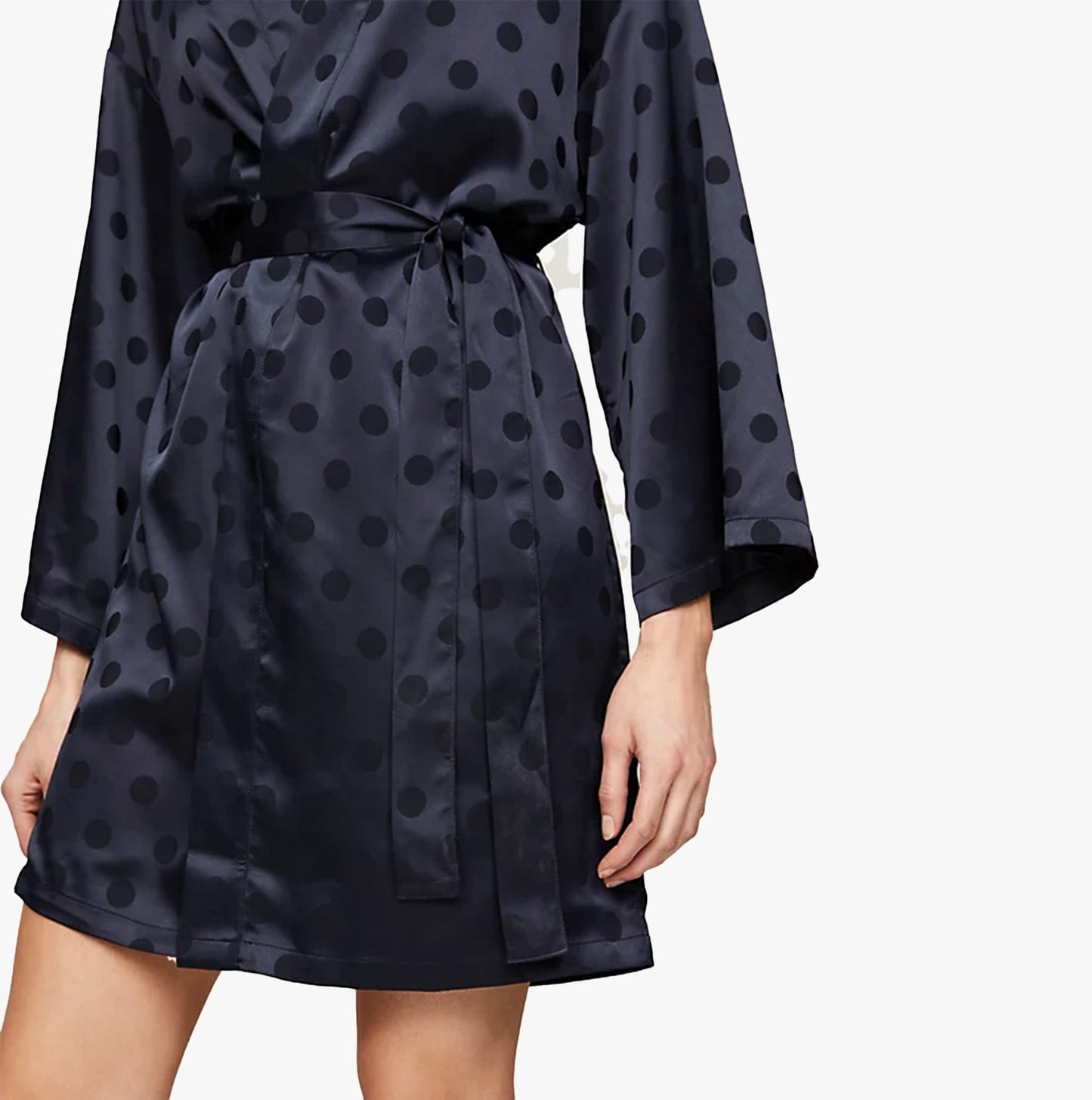 Tommy Hilfiger KIMONO POLKA DOTS Womens Bathrobe Desert Sky