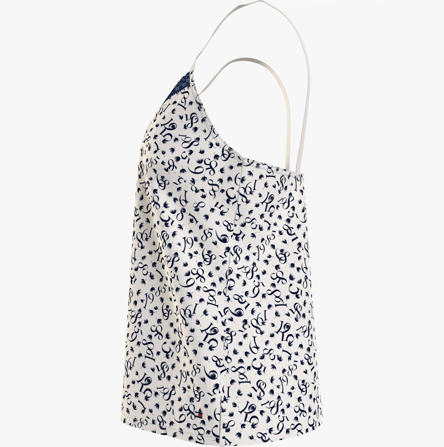 Tommy Hilfiger WOVEN CAMI PRINT Womens Top Feather Print Ecru