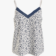 Tommy Hilfiger WOVEN CAMI PRINT Womens Top Feather Print Ecru