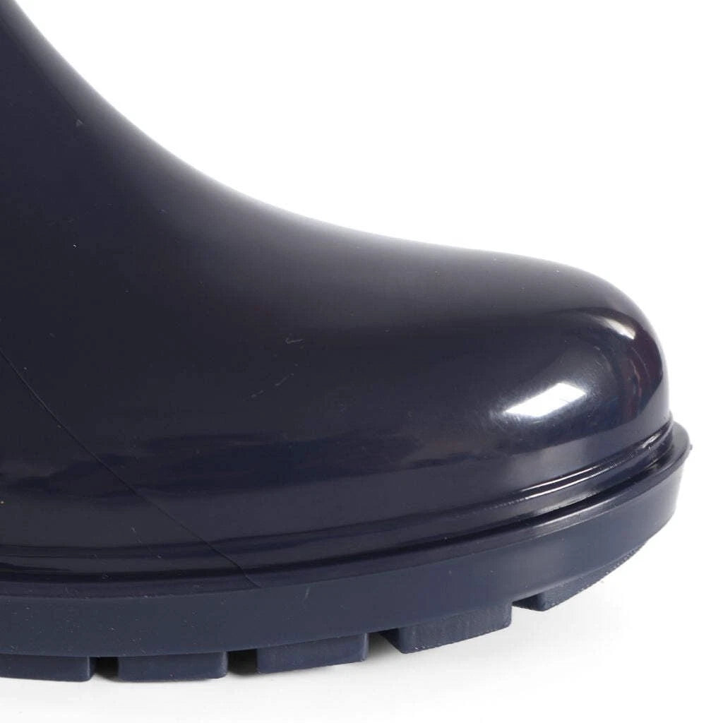 Tommy Hilfiger Women’s Flag Belt Rainboots in Space Blue. Waterproof, stylish & durable for any weather. Shop now at New, Used and More!