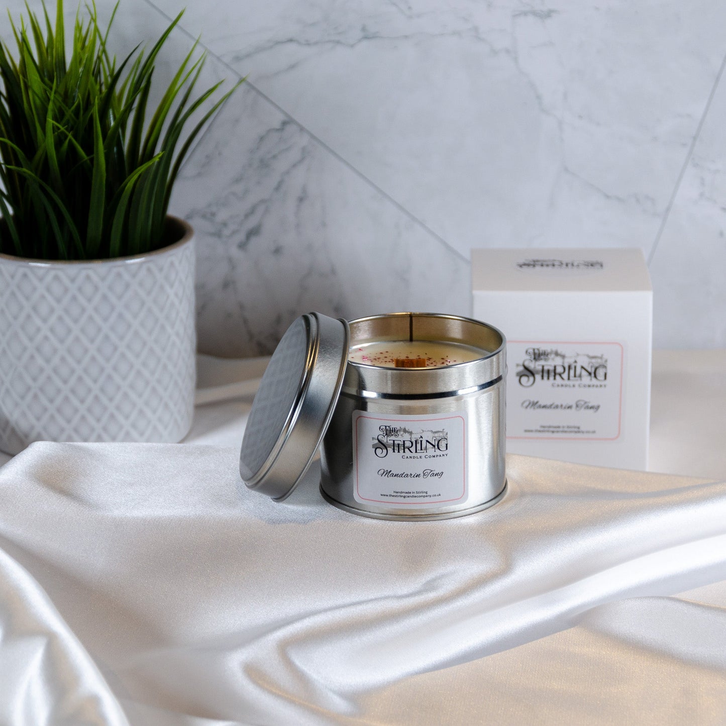 Mandarin Tang - Travel Tin Candle - Wooden Wick