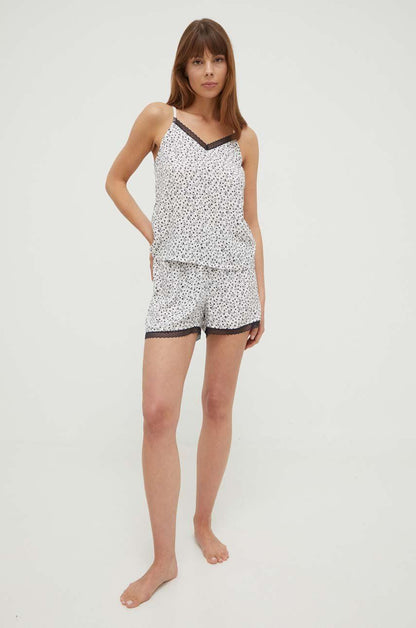 Tommy Hilfiger WOVEN SHORT PRINT Womens Shorts Feather Print Ecru