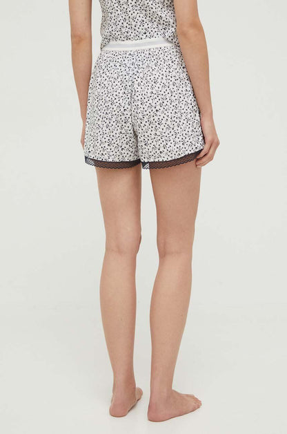 Tommy Hilfiger WOVEN SHORT PRINT Womens Shorts Feather Print Ecru