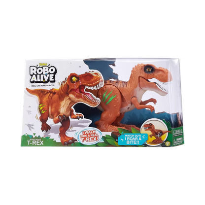 Robo Alive T-Rex toy packaging on a white background