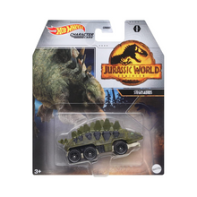 Hot Wheels Jurassic World Stegosaurus toy figure in packaging