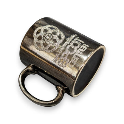 Rare 1980s Walt Disney World Epcot Center smoked chrome mug. Vintage collectible for Disney fans and coffee lovers. Shop now at New, Used and More!