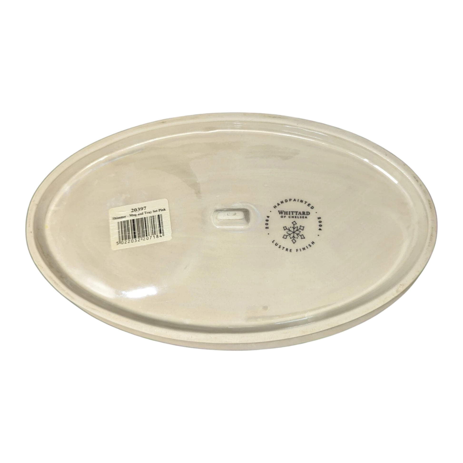 Rare Whittard of Chelsea 2004 Snowflake Pink Lustre mug, biscuit plate & tea tidy. Small chip on mug base, does not affect use. Shop at New, Used and More!