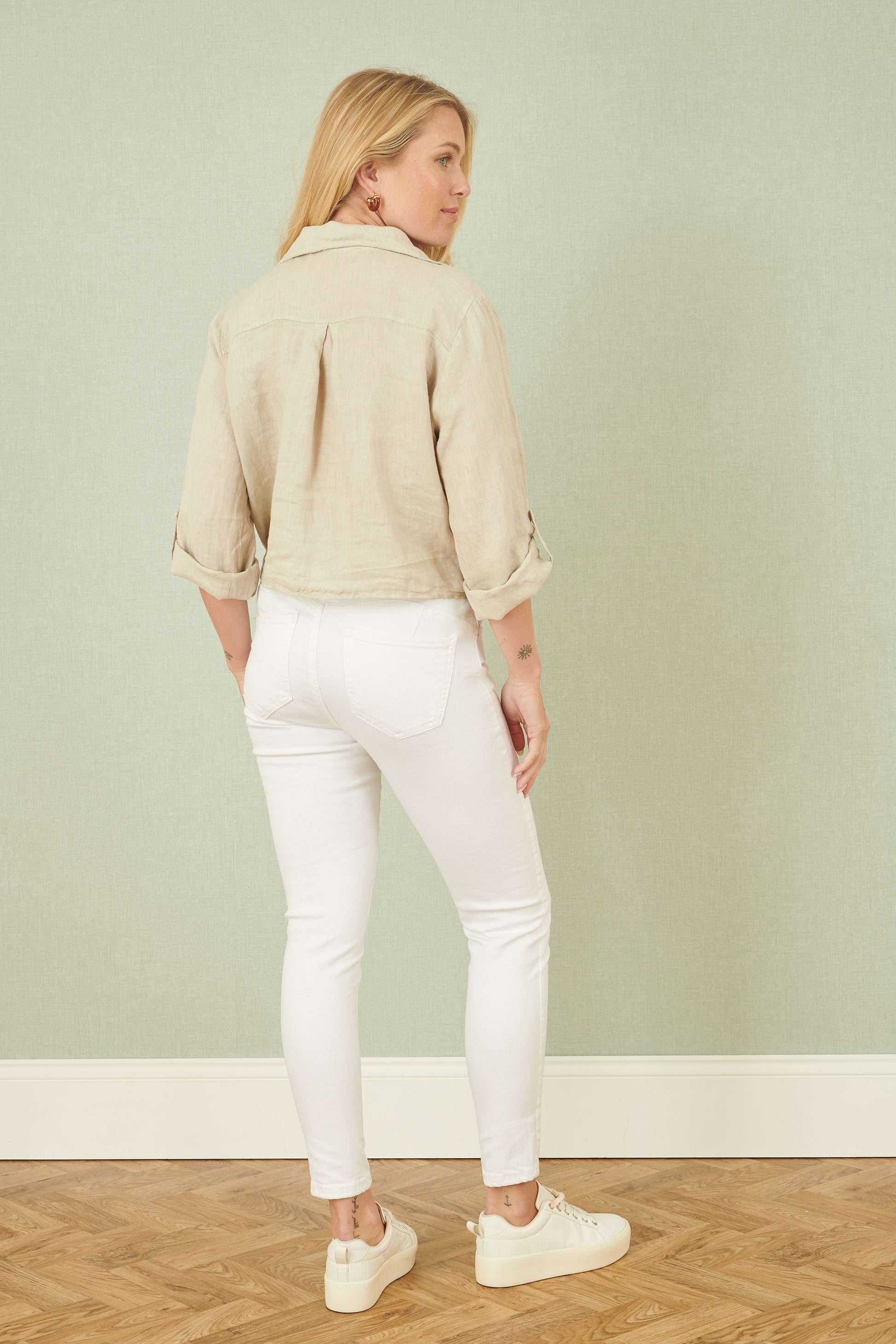 Stone Italian Linen Shirt