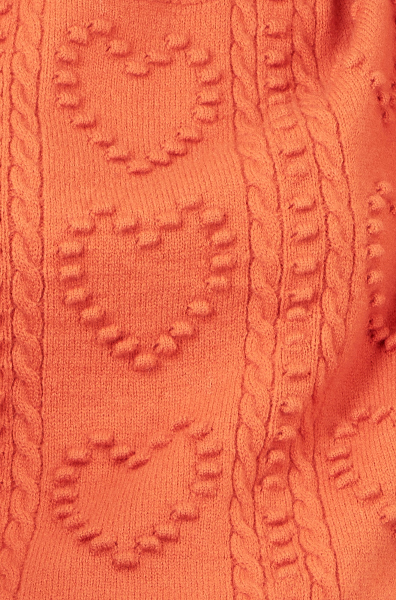 Orange Heart Knit Relaxed Jumper