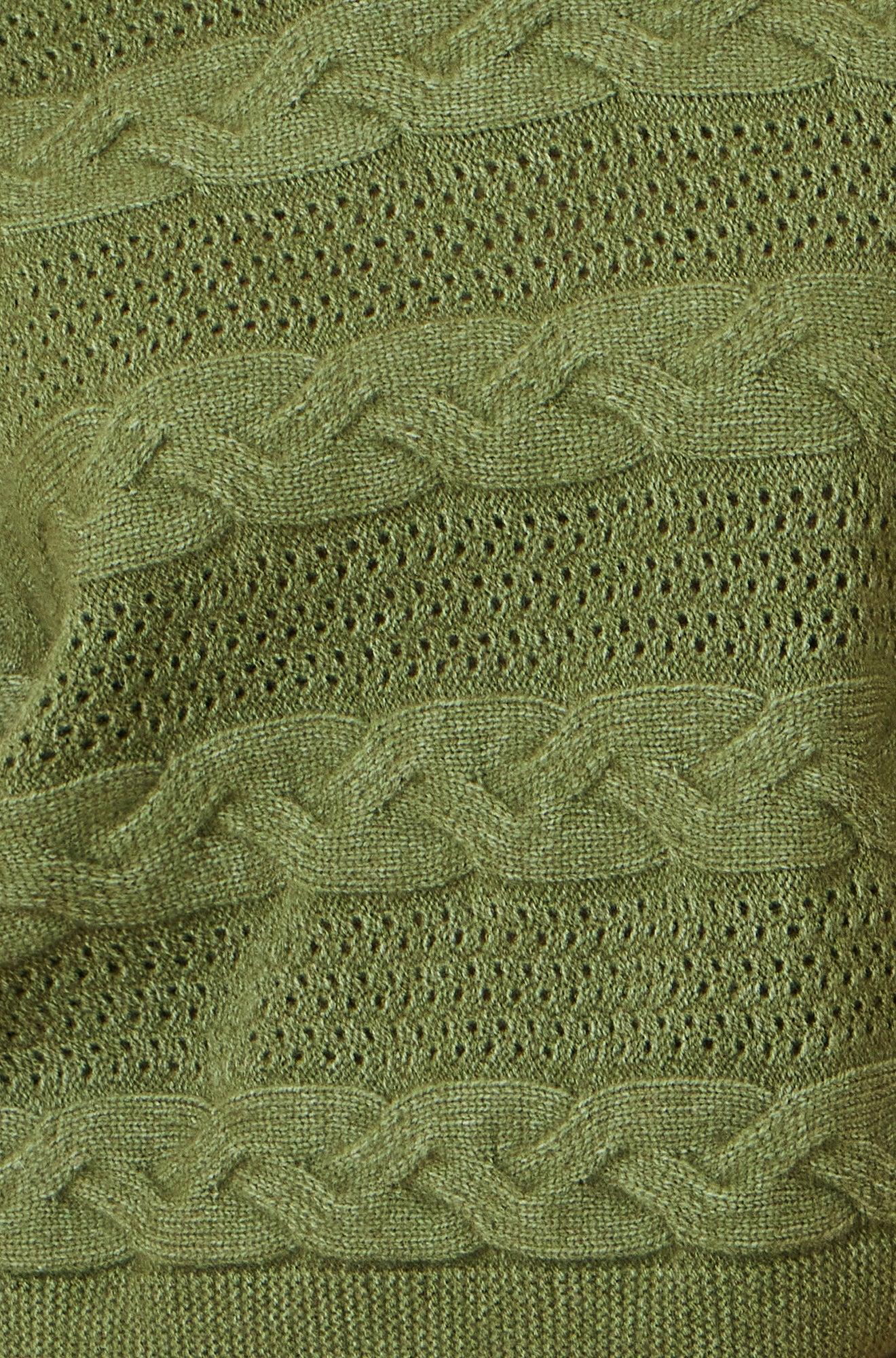 Green Cable Knit Relaxed Fit Jumper