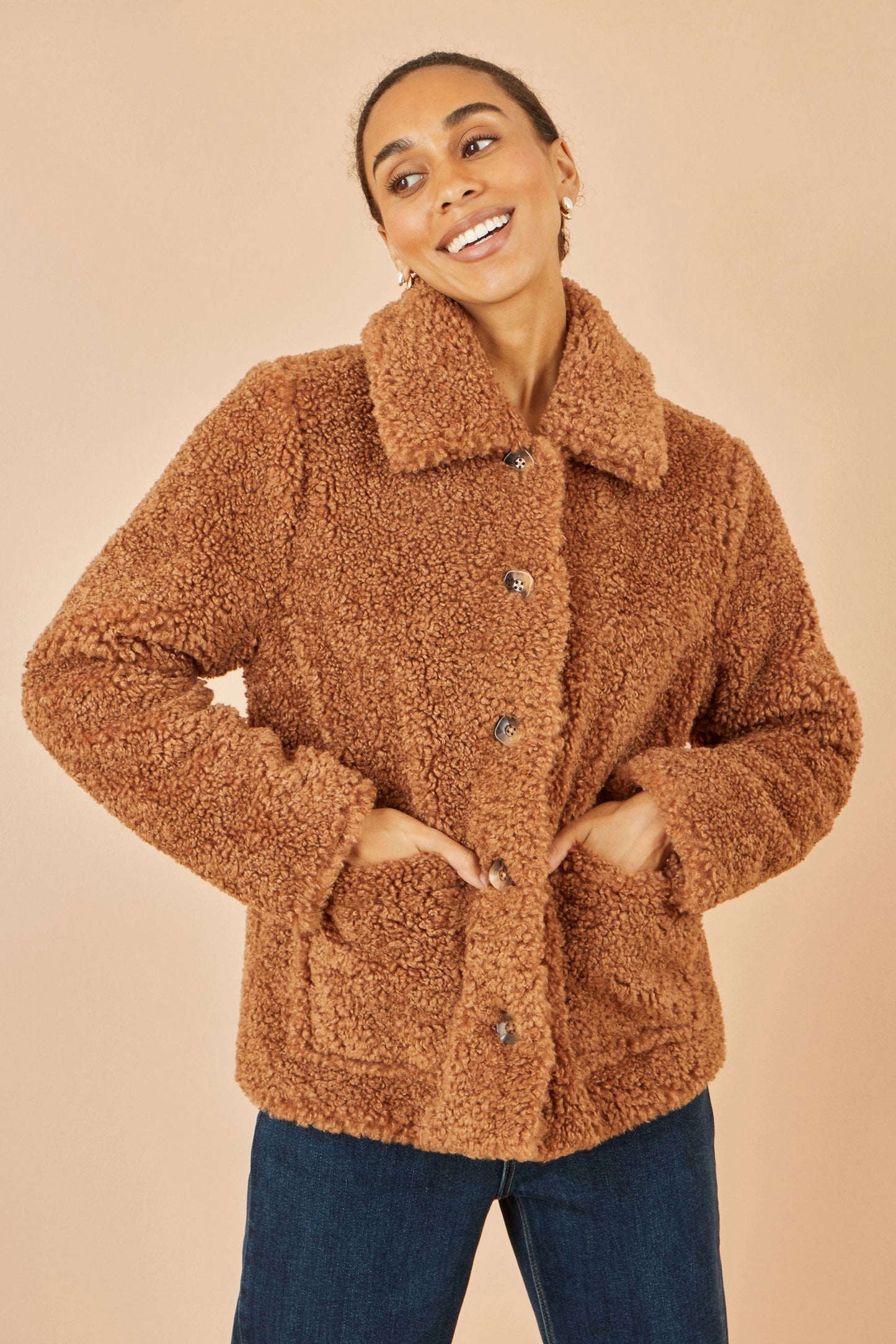 Brown Short Teddy Bear Jacket