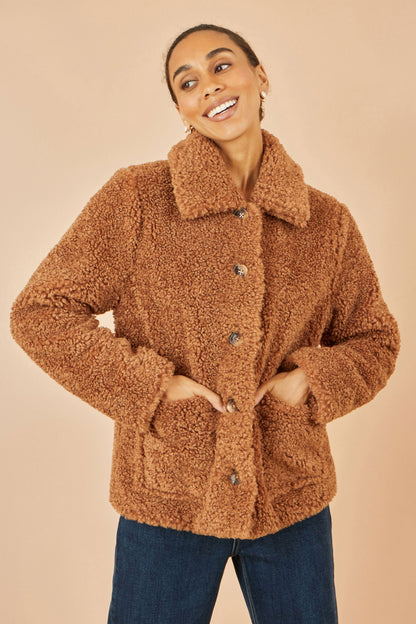 Brown Short Teddy Bear Jacket