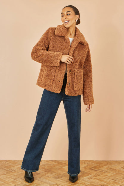 Brown Short Teddy Bear Jacket
