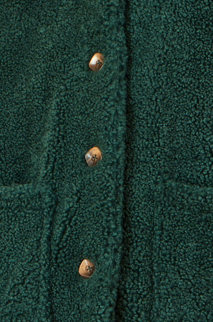 Green Short Teddy Bear Jacket