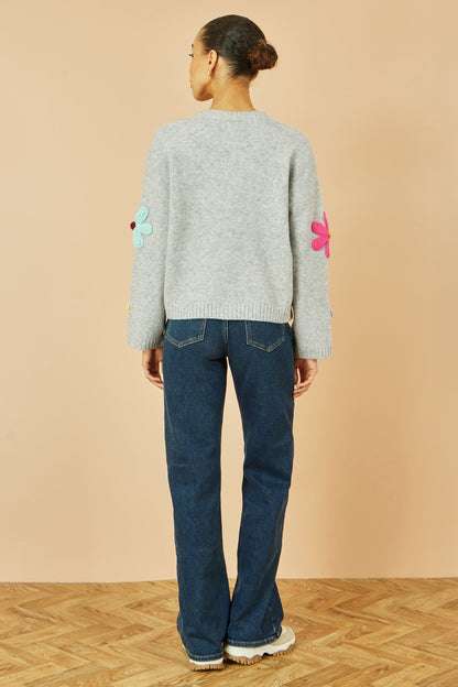 Blue Dark Wash Stretch Wide Leg Jeans