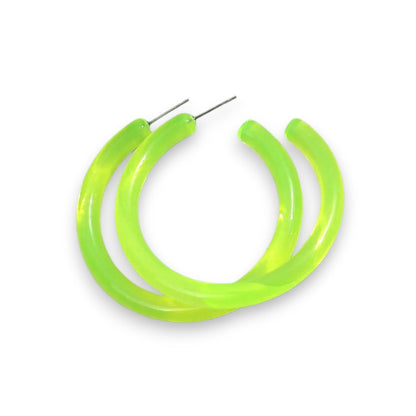 Amnesia Jewellery | Neon Round Hoop Fashion Earrings