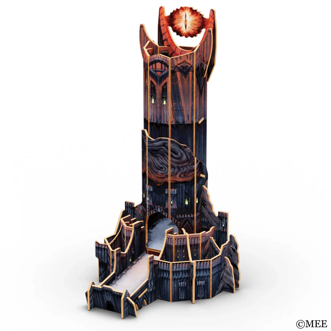 3D papercraft model of a fantasy castle on a white background