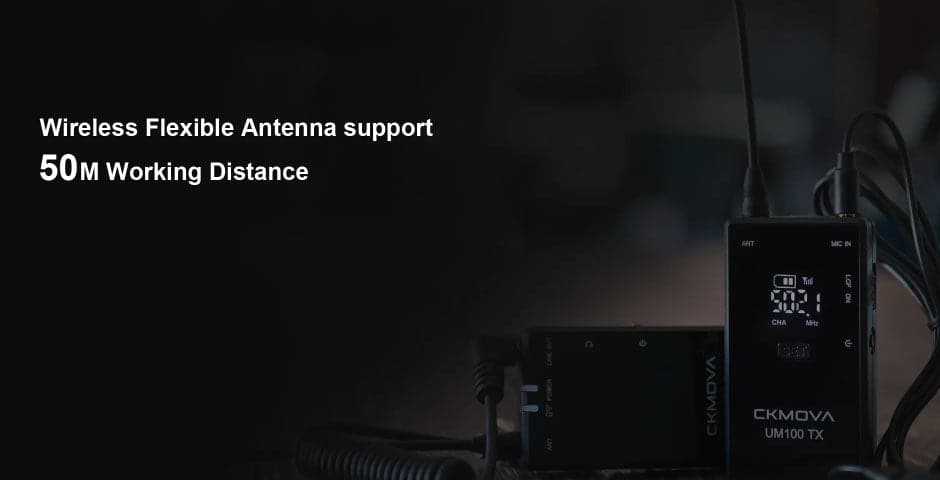 Maplin CKMOVA UM100 UHF Wireless Microphone Kit with 1x Transmitter & 1x Receiver