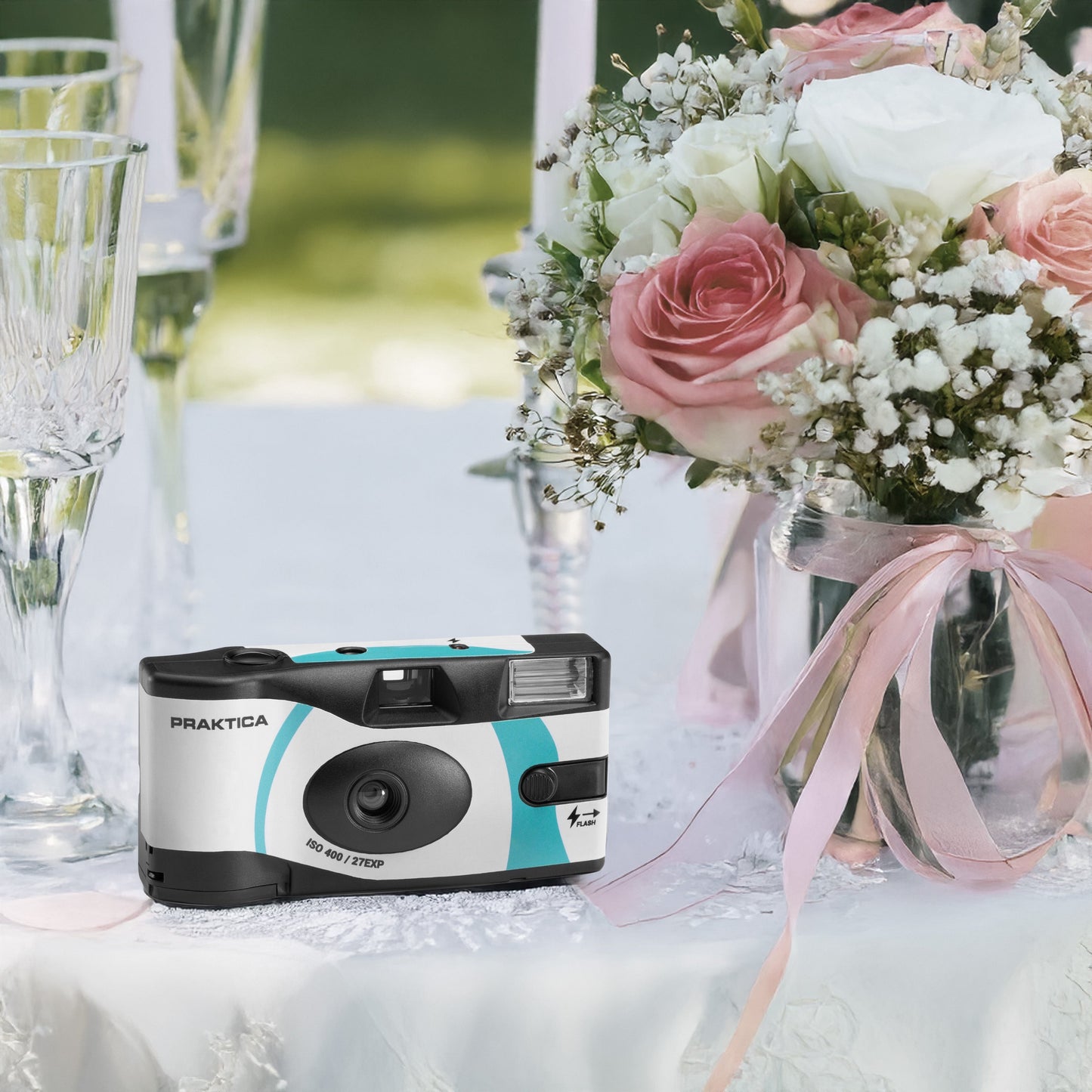 35mm Single Use Disposable Film Camera with Flash - Blue